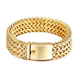 Kalen New Stainless Steel Link Chain Bracelets High Polished Dubai Gold Mesh Bracelets Men Cool Jewelry Accessories Gifts - Boom Boom London