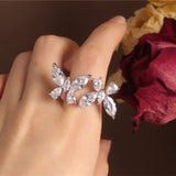 New design fashion jewelry opening high-grade copper inlaid zircon butterfly ring luxury shiny cocktail party ring for women - Boom Boom London