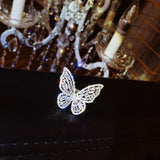 New design fashion jewelry opening high-grade copper inlaid zircon butterfly ring luxury shiny cocktail party ring for women - Boom Boom London