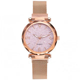 Rose Gold Women Watch 2020 Top Brand Luxury Magnetic Starry Sky Lady Wrist Watch Mesh Female Clock For Dropship relogio feminino - Boom Boom London