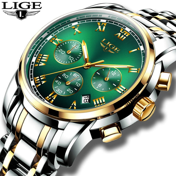 Relojes Hombre 2020 LIGE New Watches Men Luxury Brand Chronograph Male Sport Watches Waterproof Stainless Steel Quartz Men Watch - Boom Boom London