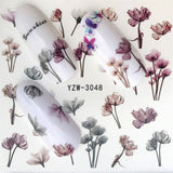 YZWLE Flower Series Nail Art Water Transfer Stickers Full Wraps Deer/Lavender Nail Tips DIY - Boom Boom London