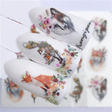 YZWLE Flower Series Nail Art Water Transfer Stickers Full Wraps Deer/Lavender Nail Tips DIY - Boom Boom London