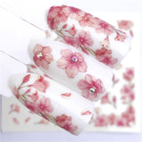 YZWLE Flower Series Nail Art Water Transfer Stickers Full Wraps Deer/Lavender Nail Tips DIY - Boom Boom London