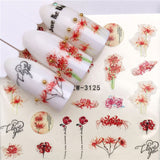 YZWLE Flower Series Nail Art Water Transfer Stickers Full Wraps Deer/Lavender Nail Tips DIY - Boom Boom London