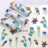 YZWLE Flower Series Nail Art Water Transfer Stickers Full Wraps Deer/Lavender Nail Tips DIY - Boom Boom London