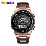 SKMEI Watch Men's Watch Fashion Sport Watches Stainless Steel Strap Mens Watches Stopwatch Chronograph Waterproof Wristwatch Men - Boom Boom London