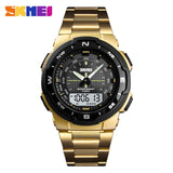 SKMEI Watch Men's Watch Fashion Sport Watches Stainless Steel Strap Mens Watches Stopwatch Chronograph Waterproof Wristwatch Men - Boom Boom London