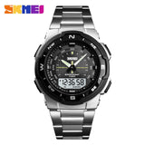 SKMEI Watch Men's Watch Fashion Sport Watches Stainless Steel Strap Mens Watches Stopwatch Chronograph Waterproof Wristwatch Men - Boom Boom London