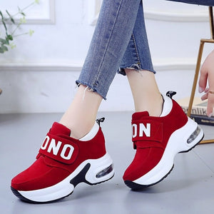 platform wedge sneakers ladies shoes sneaker casual shoes trainers women female shoes black red sneakers women tenis feminino - Boom Boom London