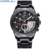 CRRJU 2020 Fashion Stainless Steel Mens Watches Top Brand Luxury Business Luminous Chronograph Quartz Watch Relogio Masculino - Boom Boom London