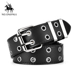 NO.ONEPAUL women belt Genuine Leather New Punk style fashion Pin Buckle jeans Decorative Belt Chain luxury brand belts for women - Boom Boom London