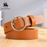 NO.ONEPAUL women belt Genuine Leather New Punk style fashion Pin Buckle jeans Decorative Belt Chain luxury brand belts for women - Boom Boom London