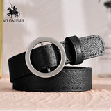 NO.ONEPAUL women belt Genuine Leather New Punk style fashion Pin Buckle jeans Decorative Belt Chain luxury brand belts for women - Boom Boom London