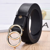 NO.ONEPAUL women belt Genuine Leather New Punk style fashion Pin Buckle jeans Decorative Belt Chain luxury brand belts for women - Boom Boom London