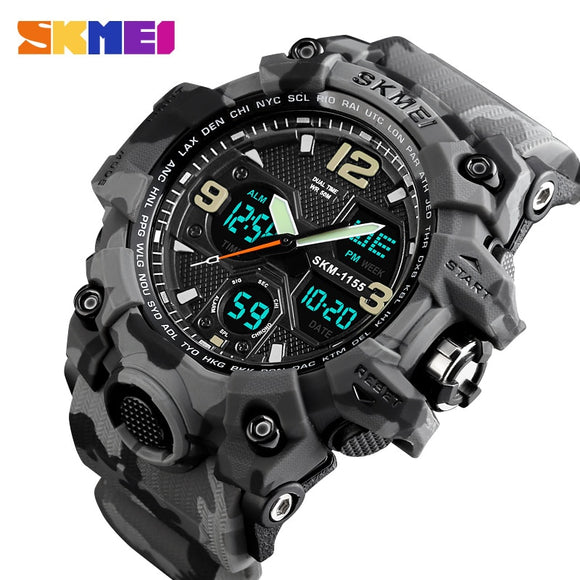 SKMEI Brand Luxury Military Sports Watches Men Quartz Analog LED Digital Clock Man Waterproof Dual Display Wristwatches Relogio - Boom Boom London