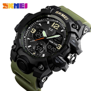 SKMEI Brand Luxury Military Sports Watches Men Quartz Analog LED Digital Clock Man Waterproof Dual Display Wristwatches Relogio - Boom Boom London