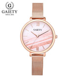 Gaiety Luxury 2 PCS Set Watch Women Rose Gold Water Drill Bracelet Watch Jewelry Ladies Female Hour Casual Quartz Wristwatches - Boom Boom London