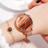 Gaiety Luxury 2 PCS Set Watch Women Rose Gold Water Drill Bracelet Watch Jewelry Ladies Female Hour Casual Quartz Wristwatches - Boom Boom London