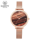 Gaiety Luxury 2 PCS Set Watch Women Rose Gold Water Drill Bracelet Watch Jewelry Ladies Female Hour Casual Quartz Wristwatches - Boom Boom London