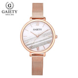 Gaiety Luxury 2 PCS Set Watch Women Rose Gold Water Drill Bracelet Watch Jewelry Ladies Female Hour Casual Quartz Wristwatches - Boom Boom London