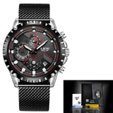 LIGE Top Brand Luxury Mens Fashion Watch Men Sport Waterproof Quartz Watches Men All Steel Army Military Watch Relogio Masculino - Boom Boom London