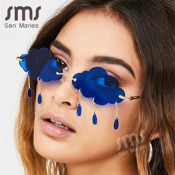 Fashion Rimless Sunglasses Women 2020 Vintage Clouds Tassel Steampunk Sunglasses Men Frameless Punk Glasses Shades UV400 Oculos - Boom Boom London