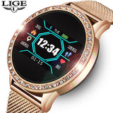 LIGE Ladies Smart Watch Women Blood Pressure Heart Rate Monitor Fitness tracker Sport Smart Band Alarm clock reminder Smartwatch - Boom Boom London