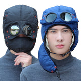 2020 New fashion warm cap winter men original design winter hats for women kids waterproof hood hat with glasses cool balaclava - Boom Boom London