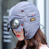 2020 New fashion warm cap winter men original design winter hats for women kids waterproof hood hat with glasses cool balaclava - Boom Boom London