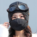 2020 New fashion warm cap winter men original design winter hats for women kids waterproof hood hat with glasses cool balaclava - Boom Boom London