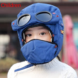 2020 New fashion warm cap winter men original design winter hats for women kids waterproof hood hat with glasses cool balaclava - Boom Boom London