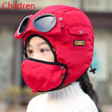 2020 New fashion warm cap winter men original design winter hats for women kids waterproof hood hat with glasses cool balaclava - Boom Boom London