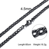 Solid Necklace Curb Chains Link Men Choker Stainless Steel Male Female Accessories Fashion - Boom Boom London