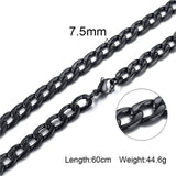 Solid Necklace Curb Chains Link Men Choker Stainless Steel Male Female Accessories Fashion - Boom Boom London