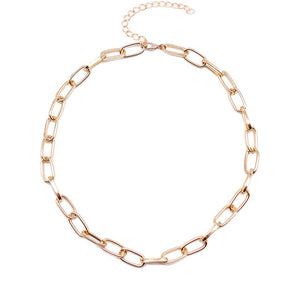 NEW Box Chain Toggle Clasp Gold Necklace Mixed Linked Circle Necklaces for Women Minimalist Choker Necklace collier femme collar - Boom Boom London