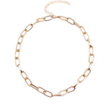 NEW Box Chain Toggle Clasp Gold Necklace Mixed Linked Circle Necklaces for Women Minimalist Choker Necklace collier femme collar - Boom Boom London