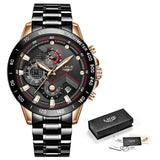 LIGE 2020 New Fashion Mens Watches with Stainless Steel Top Brand Luxury Sports Chronograph Quartz Watch Men Relogio Masculino - Boom Boom London