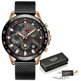 LIGE 2020 New Fashion Mens Watches with Stainless Steel Top Brand Luxury Sports Chronograph Quartz Watch Men Relogio Masculino - Boom Boom London