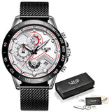 LIGE 2020 New Fashion Mens Watches with Stainless Steel Top Brand Luxury Sports Chronograph Quartz Watch Men Relogio Masculino - Boom Boom London