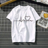 Women's t-shirt Harajuku love t shirt women feminina ladies Than heart ulzzang graphic t shirts women 2019 summer femme clothes - Boom Boom London