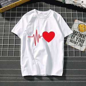 Women's t-shirt Harajuku love t shirt women feminina ladies Than heart ulzzang graphic t shirts women 2019 summer femme clothes - Boom Boom London