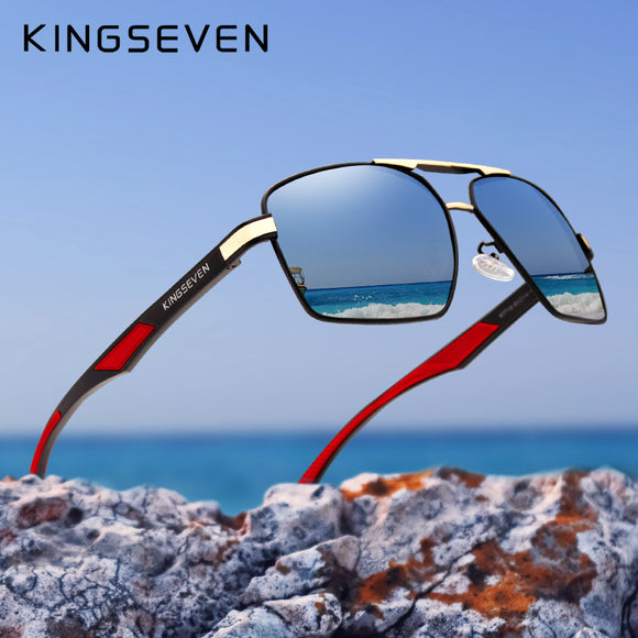 KINGSEVEN Aluminum Men's Sunglasses Polarized Lens Brand Design Temples Sun glasses Coating Mirror Glasses Oculos de sol 7719 - Boom Boom London