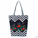 Miyahouse Floral Printed Handbag Women Shoulder Bag Canvas Summer Beach Bag Daily Use Female Shopping Bag Lady - Boom Boom London