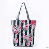 Miyahouse Floral Printed Handbag Women Shoulder Bag Canvas Summer Beach Bag Daily Use Female Shopping Bag Lady - Boom Boom London