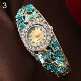 Sandwood Women Flower Butterfly Dress Watch Round Dial Rhinestone Bracelet Wristwatch fashion casual new - Boom Boom London