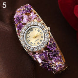 Sandwood Women Flower Butterfly Dress Watch Round Dial Rhinestone Bracelet Wristwatch fashion casual new - Boom Boom London