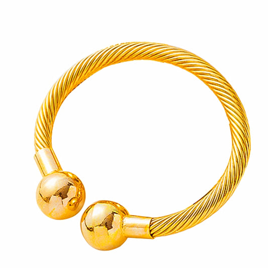1pcs 3MM Dubai Bangles for Women Indian Gold Bracelets&Bangles Copper Ball Cuff Bangles Bridal Jewelry - Boom Boom London