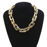 Punk Miami Cuban Choker Necklace Collar Statement Hip Hop Big Chunky Aluminum Gold Color Thick Chain Necklace Women Jewelry - Boom Boom London