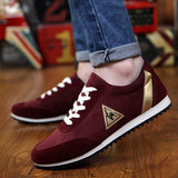 Men Fashion Sneakers Casual Shoes Low-top Casual Loafers High Quality Plus Size Classic Oxfords Shoes Male Luxury Flock Trainers - Boom Boom London